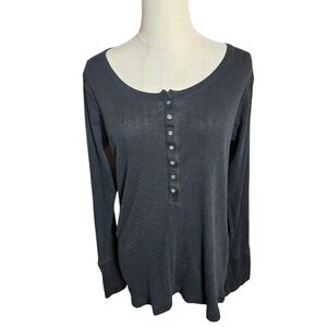 Old Navy Vintage BlacK Henley Top
